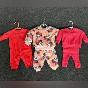 Baby Girl Romper & Sweater Set Bundle Size 3 Months